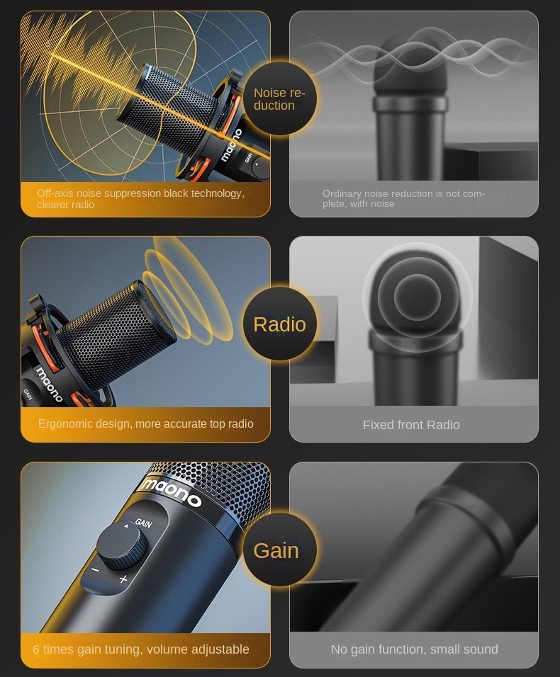 maono Flashy | High-Fidelity Noise-Cancelling Recording Microphone Set - Essential Kit for Professional Recording, Live Streaming, and Karaoke_voghion.com