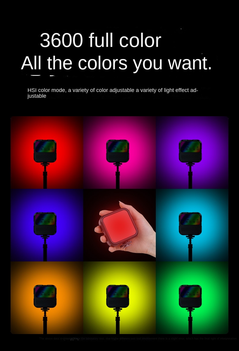 Kreativní RGB LED kapesní světlo – profesionální osvětlení pro fotografování a video s více než 3600 barvami a přenosným designem_voghion.com