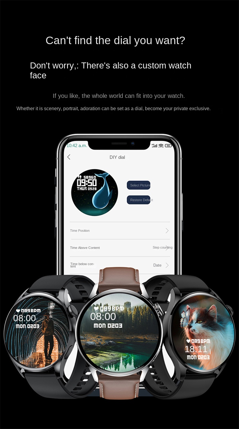 Bluetooth Calling Smartwatch - 1.28-inch HD Touchscreen, Health Monitoring, Sports Tracking, Wireless Charging, Multi-Language Support_voghion.com