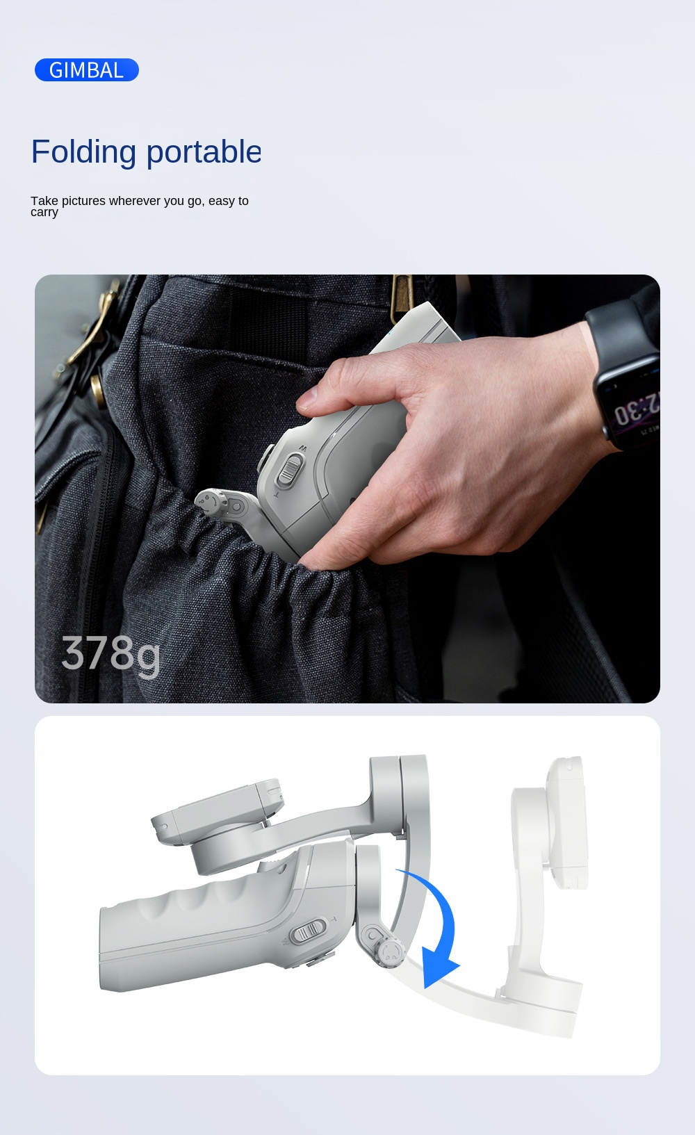 Élő közvetítés szelfi Wonder M01 Pro 3 tengelyes okostelefonos karmantyústabilizátor – Rögzítsen sima filmes videókat AI-követéssel és hosszú élettartamú akkumulátorral_voghion.com