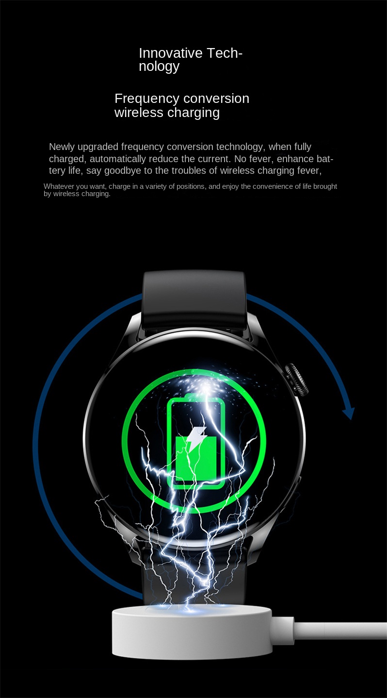 Bluetooth Calling Smartwatch - 1.28-inch HD Touchscreen, Health Monitoring, Sports Tracking, Wireless Charging, Multi-Language Support_voghion.com