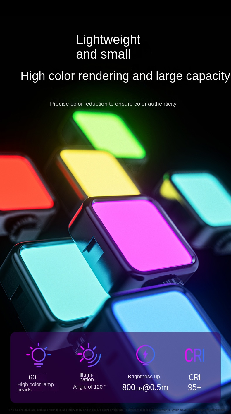 Kreativní RGB LED kapesní světlo – profesionální osvětlení pro fotografování a video s více než 3600 barvami a přenosným designem_voghion.com