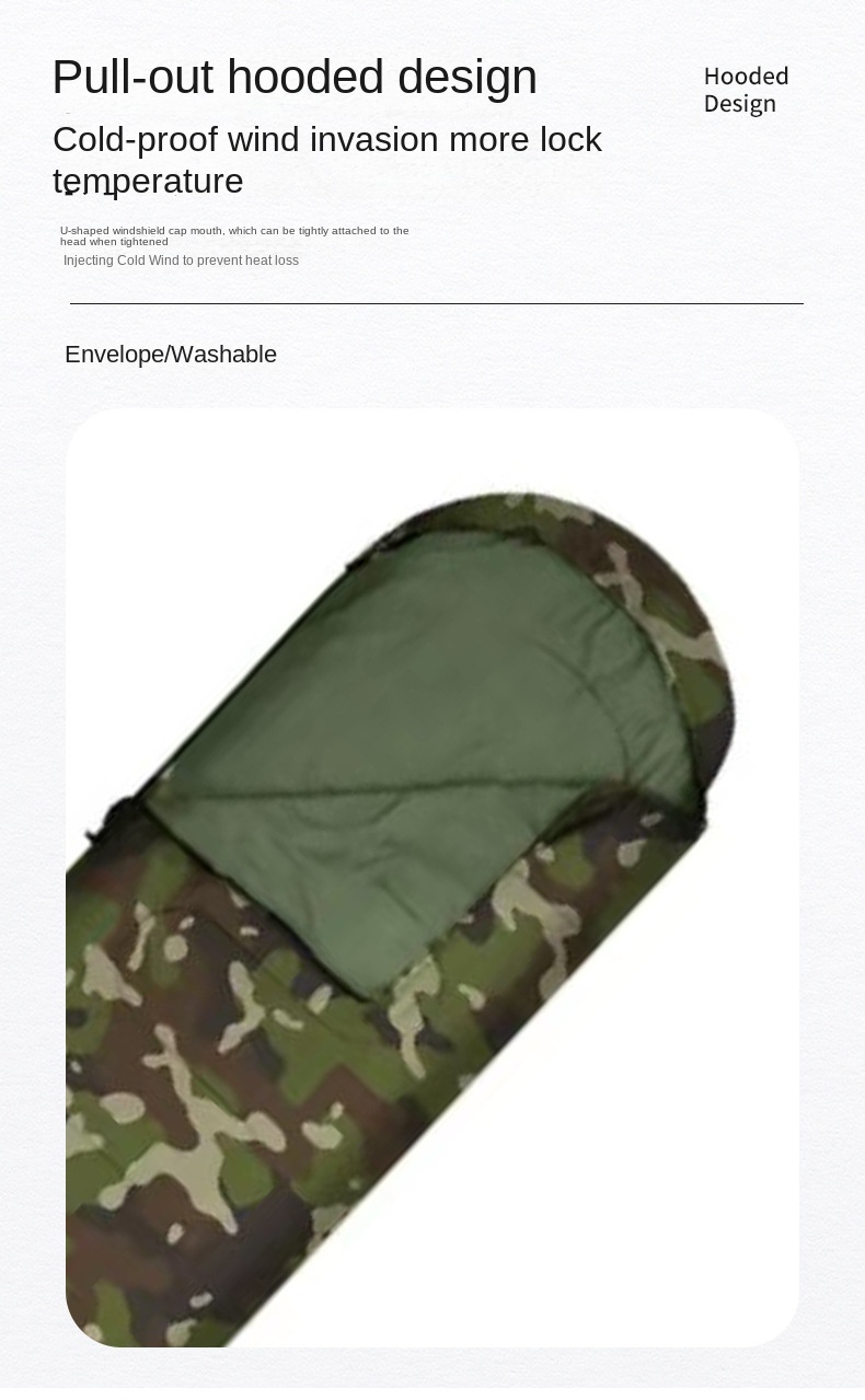 Adult Outdoor Portable Windproof Thickened Camping Office Emergency Sleeping Envelope Camp Bag_voghion.com