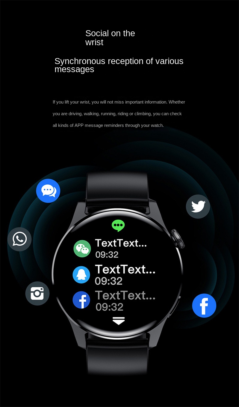 Bluetooth Calling Smartwatch - 1.28-inch HD Touchscreen, Health Monitoring, Sports Tracking, Wireless Charging, Multi-Language Support_voghion.com