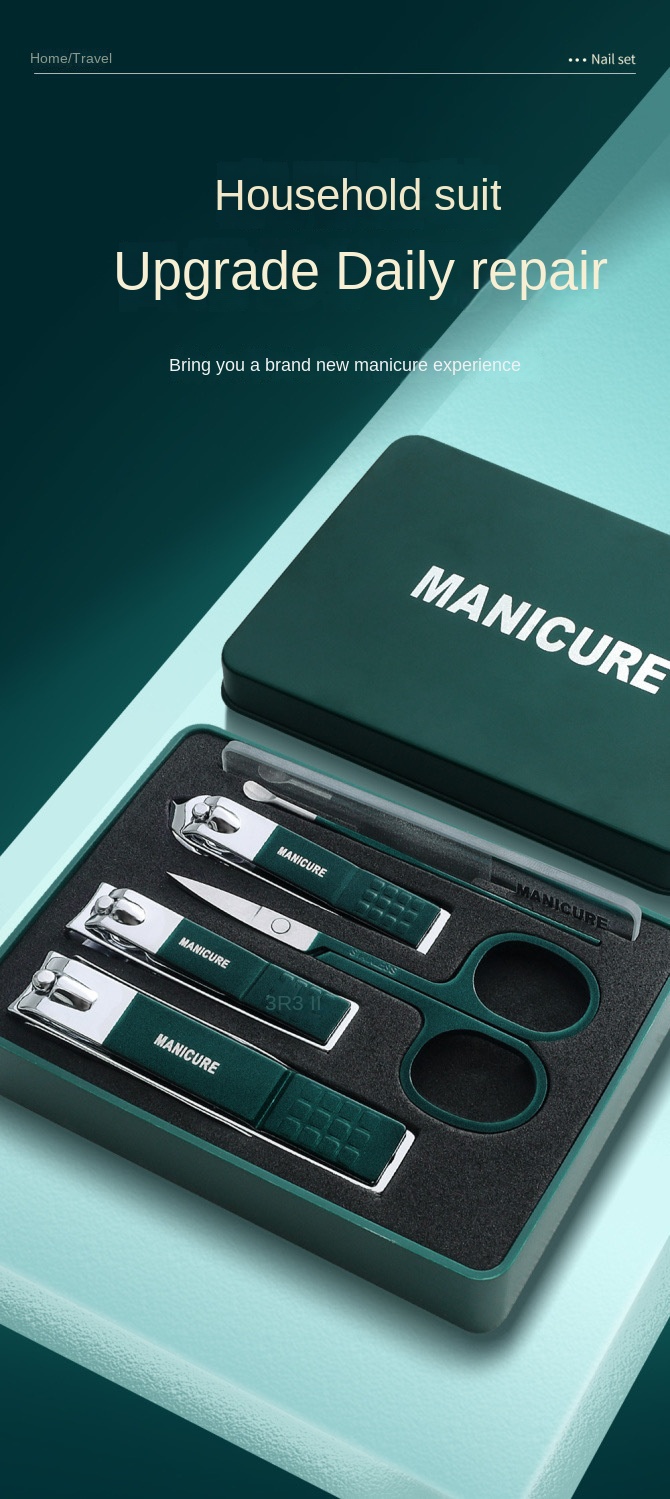 Professional Nail Clipper Pedicure Set,Manicure Set Personal Care, Nail  Clipper Kit,Nail Tools with Luxurious Travel Case, Gifts for Men Women  Family Friend,Green (12 Pieces)