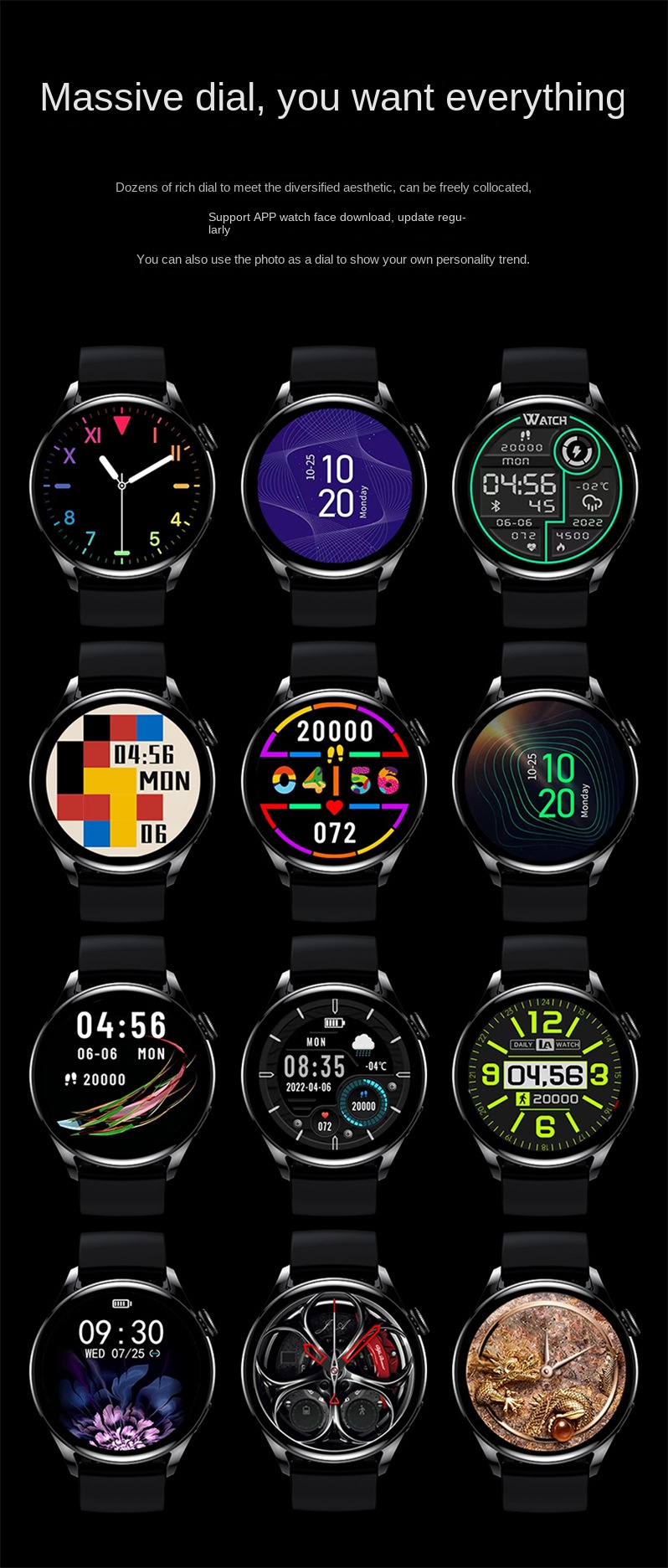 Bluetooth Calling Smartwatch - 1.28-inch HD Touchscreen, Health Monitoring, Sports Tracking, Wireless Charging, Multi-Language Support_voghion.com