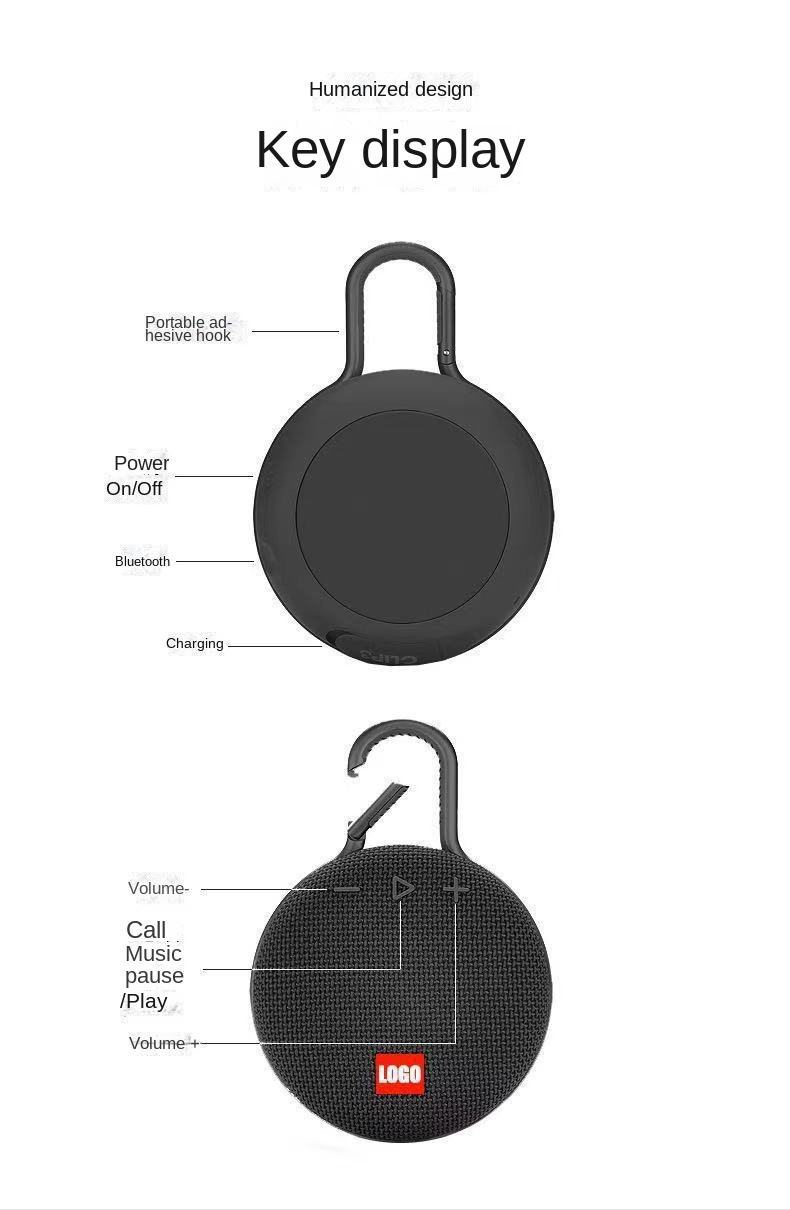 Rugged Outdoor Bluetooth Speaker - Waterproof, Dustproof, Perfect for Cycling and Adventure Enthusiasts_voghion.com