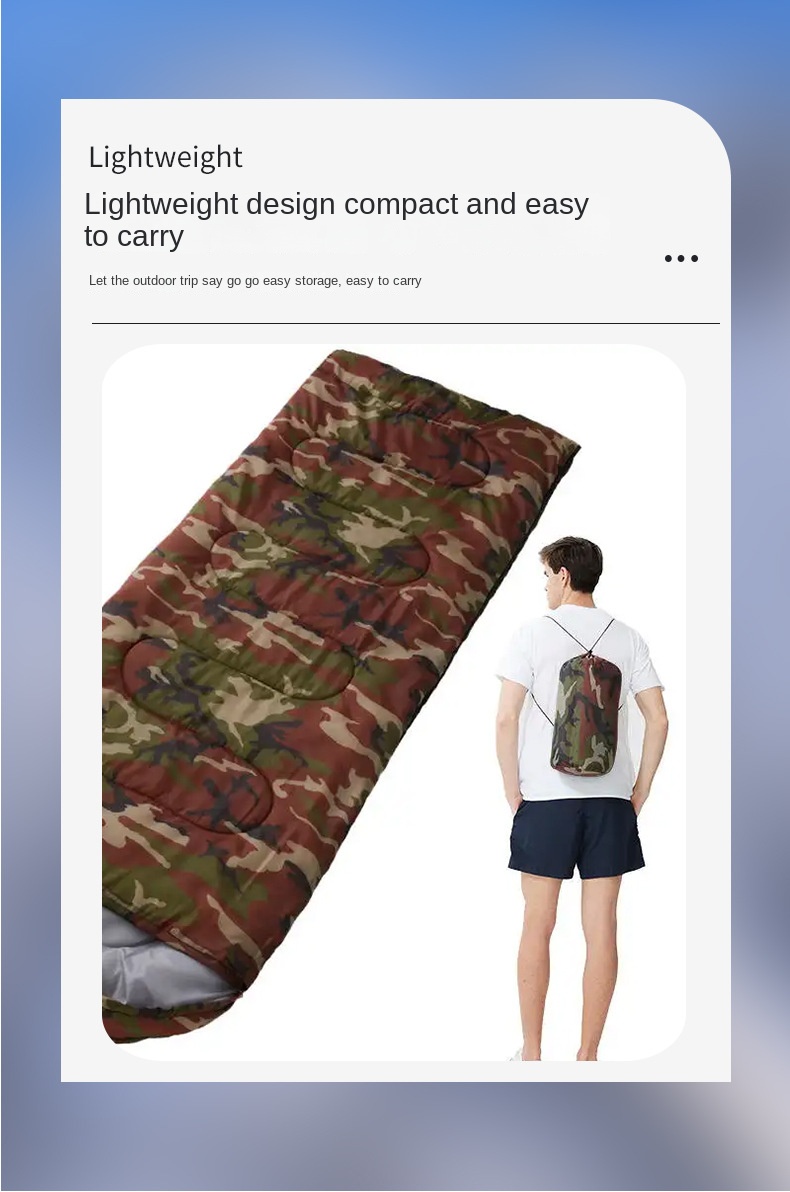 Adult Outdoor Portable Windproof Thickened Camping Office Emergency Sleeping Envelope Camp Bag_voghion.com