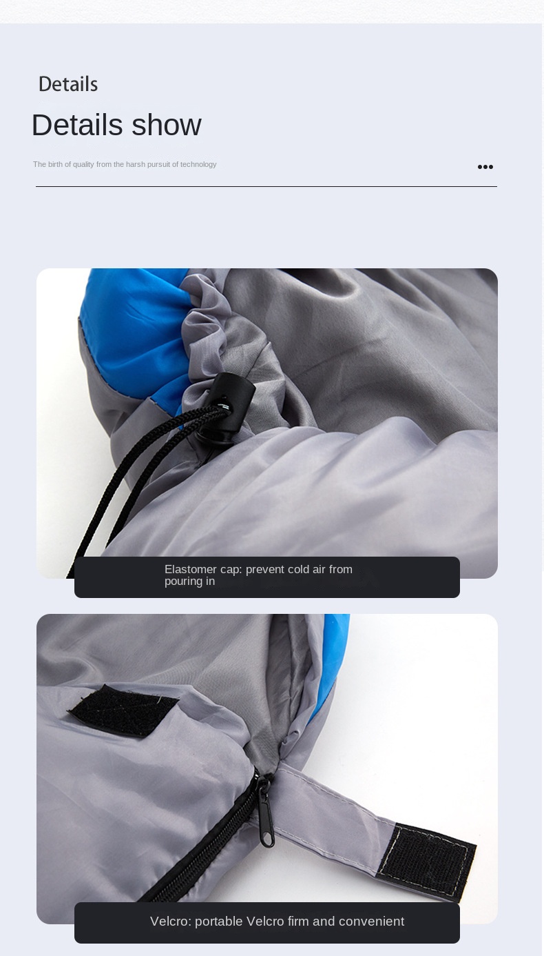 Adult Outdoor Portable Windproof Thickened Camping Office Emergency Sleeping Envelope Camp Bag_voghion.com