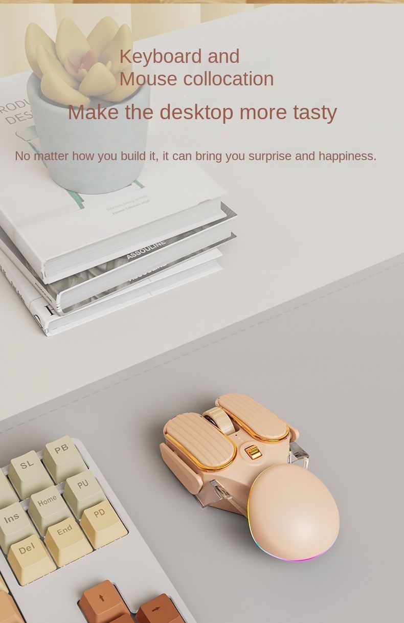 Újdonság: Cherish Her Sweet Style - Limitált kiadású Lucky Rabbit vezeték nélküli egér lányoknak, imádnivalóan ergonomikus, ajándék csuklótámasszal_voghion.com