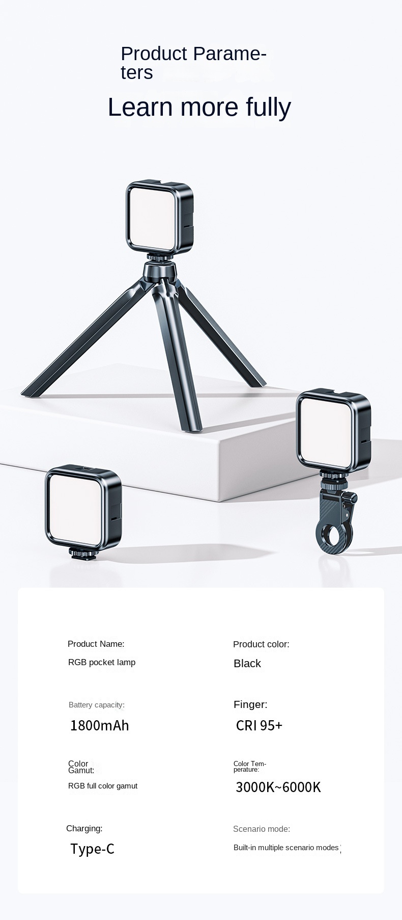 Kreativní RGB LED kapesní světlo – profesionální osvětlení pro fotografování a video s více než 3600 barvami a přenosným designem_voghion.com