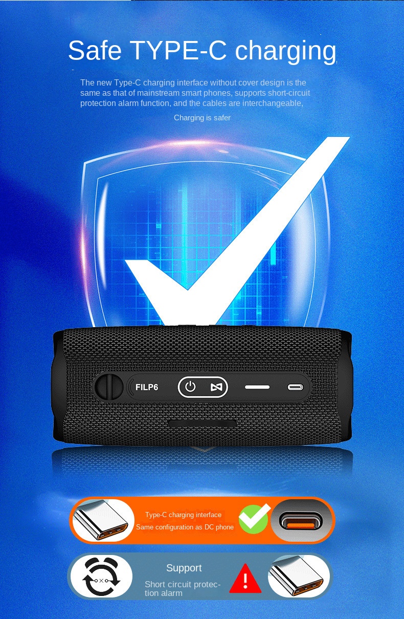 Haut-parleur Bluetooth portable - Basses puissantes de 30 W, Harman DSP, étanche, Bluetooth, chargement Type-C, prise en charge de la carte TF, couplage PartyBoost_voghion.com