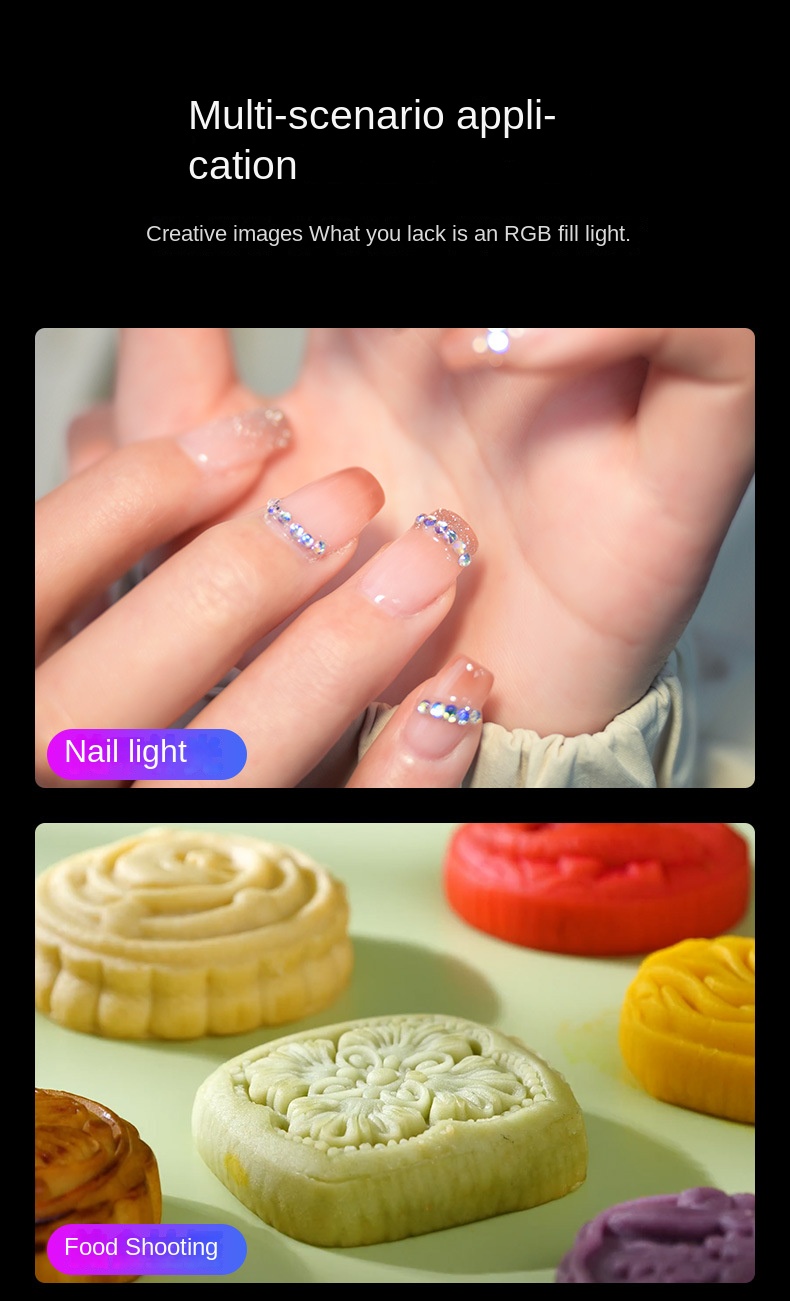 Kreativní RGB LED kapesní světlo – profesionální osvětlení pro fotografování a video s více než 3600 barvami a přenosným designem_voghion.com
