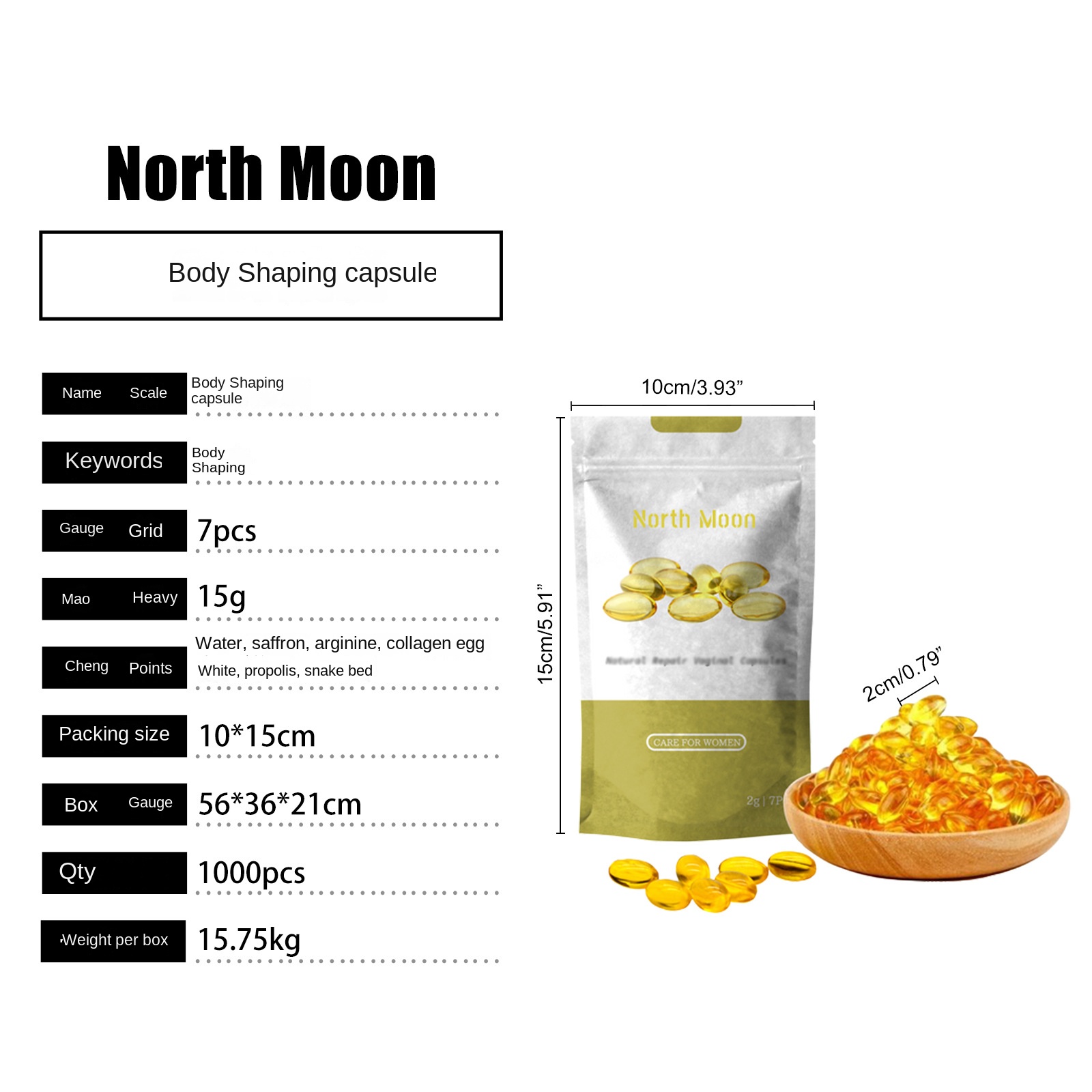 North Moon Body Sculpting Capsules Firming Legs and Belly Skin